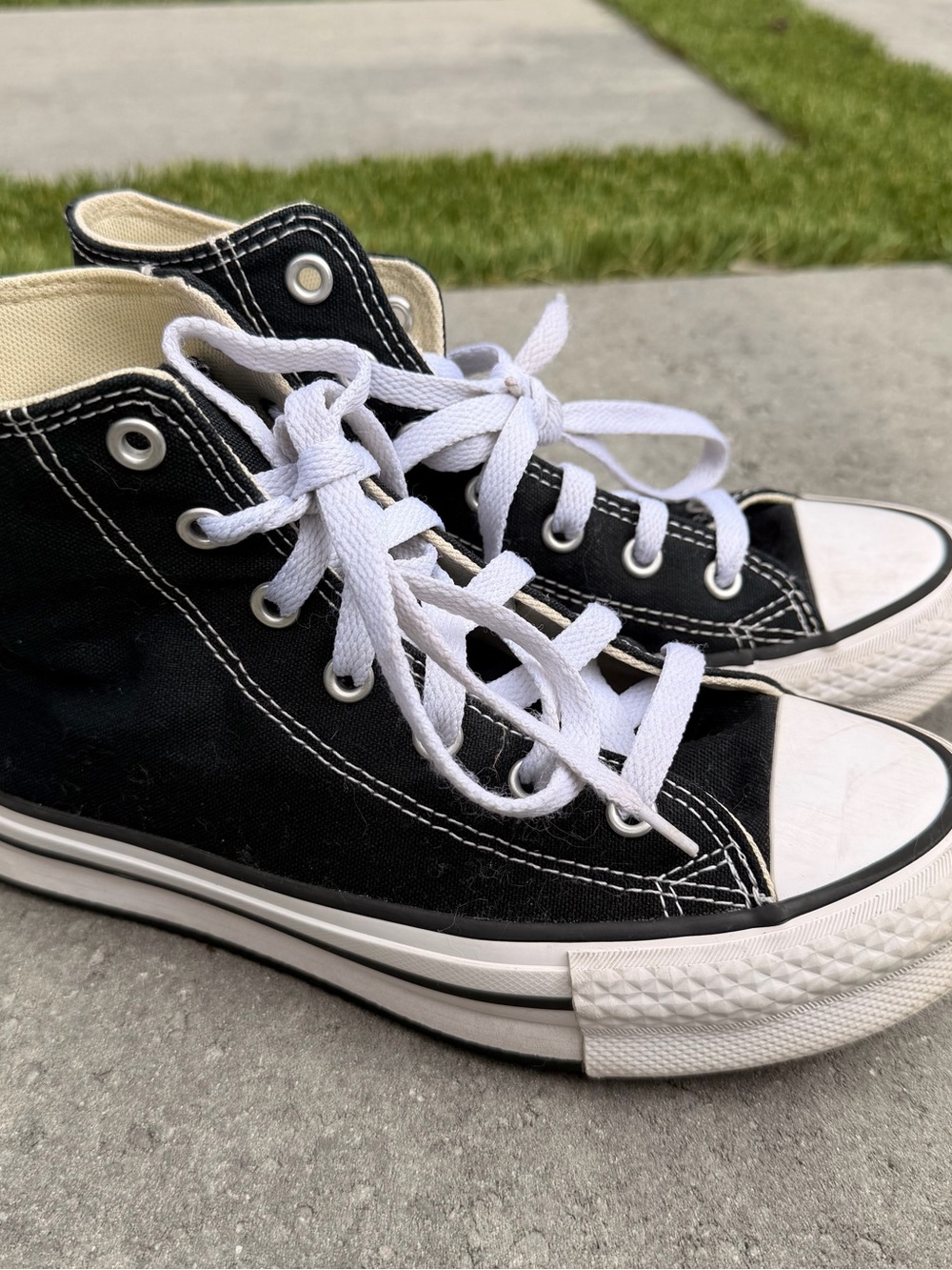 Converse Black and White High-Top Kids Sneakers